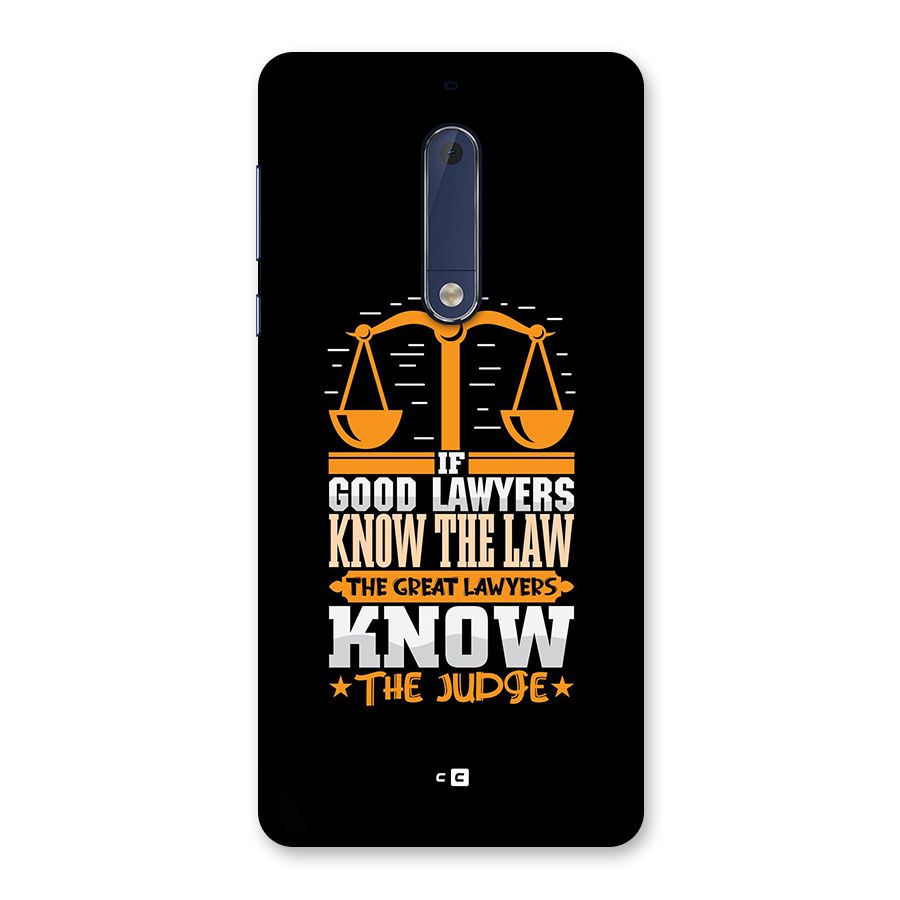 Know The Judge Back Case for Nokia 5