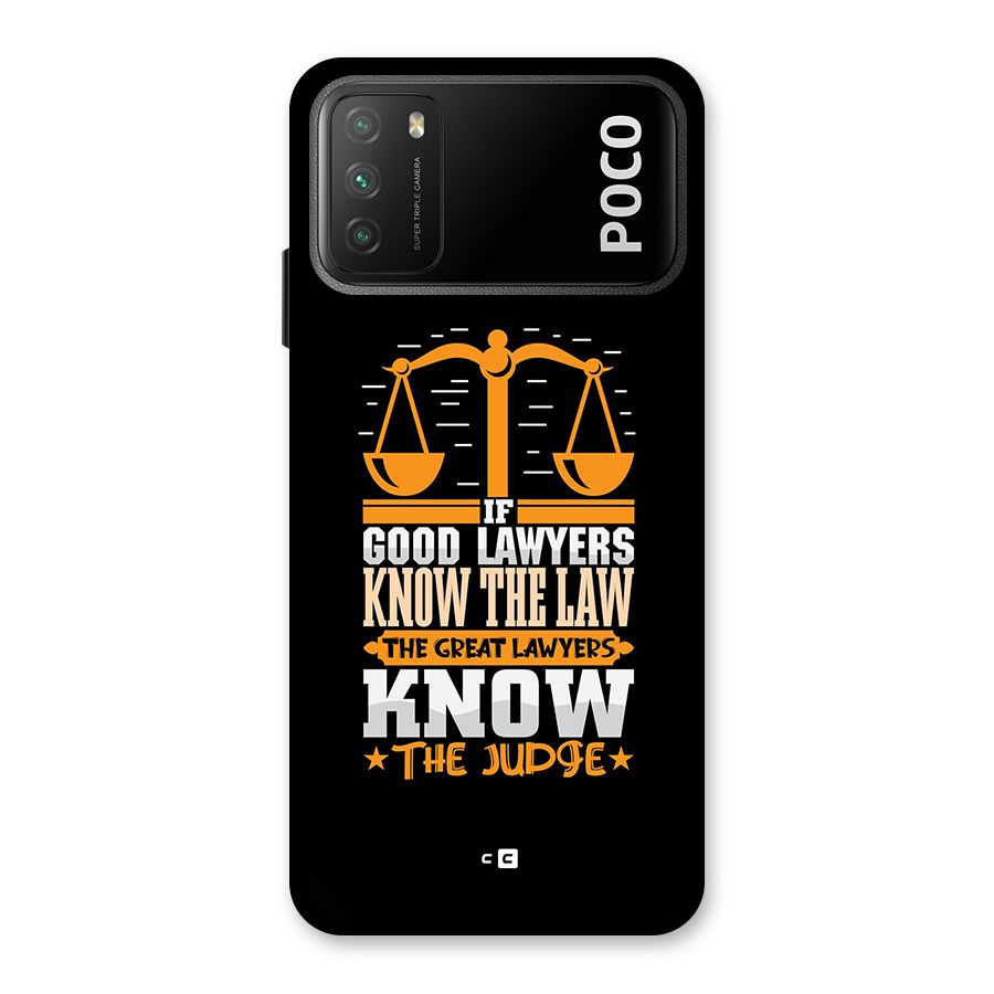 Know The Judge Back Case for Poco M3