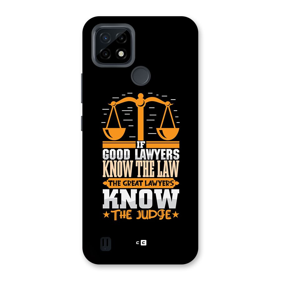Know The Judge Back Case for Realme C21