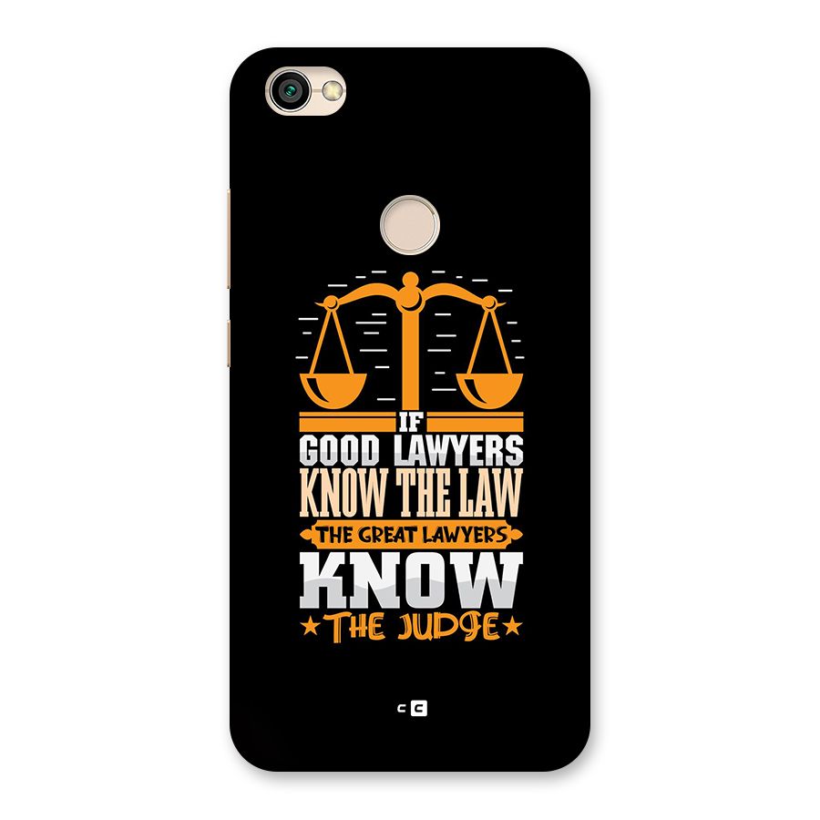 Know The Judge Back Case for Redmi Y1 2017