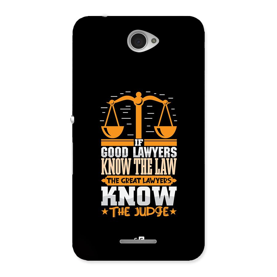 Know The Judge Back Case for Xperia E4