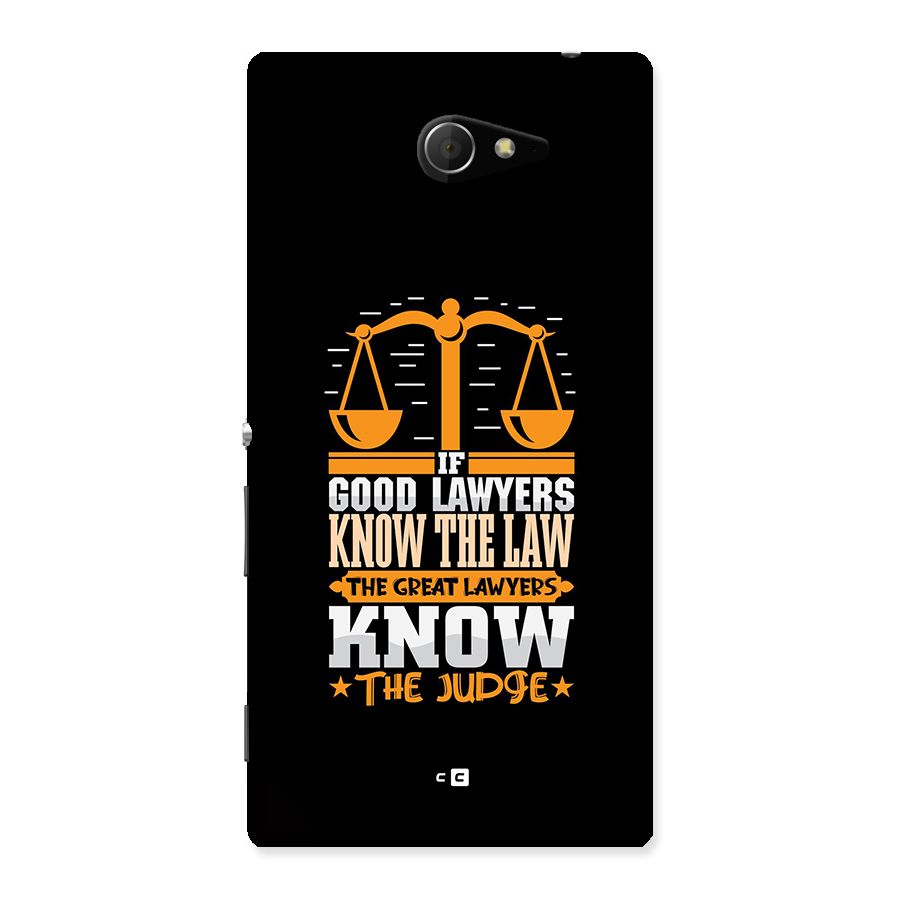 Know The Judge Back Case for Xperia M2