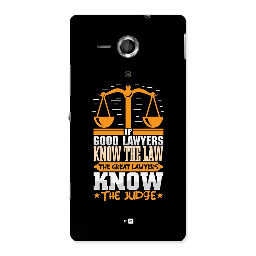 Know The Judge Back Case for Xperia Sp