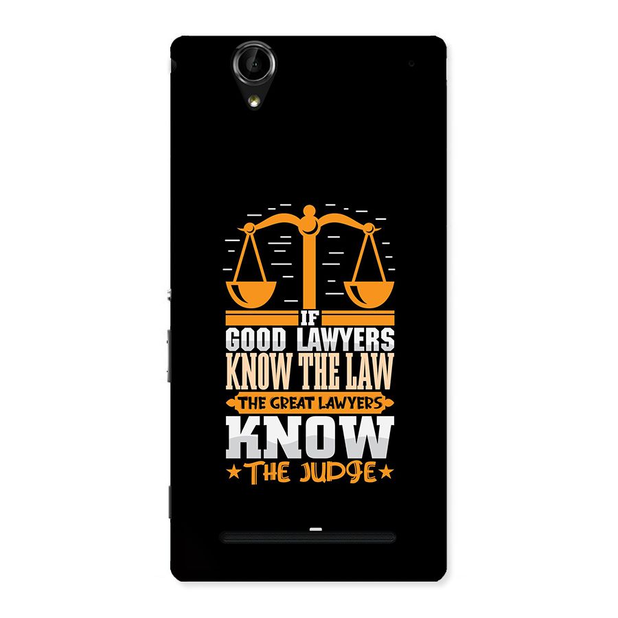 Know The Judge Back Case for Xperia T2