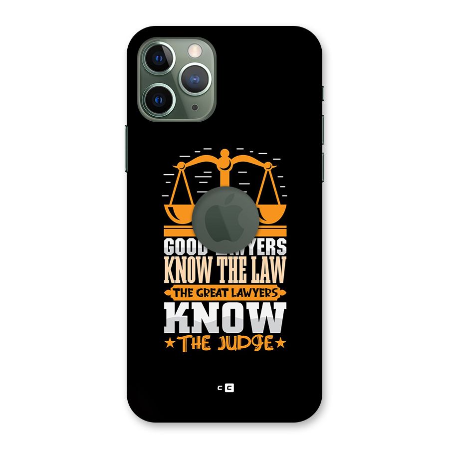 Know The Judge Back Case for iPhone 11 Pro Logo Cut