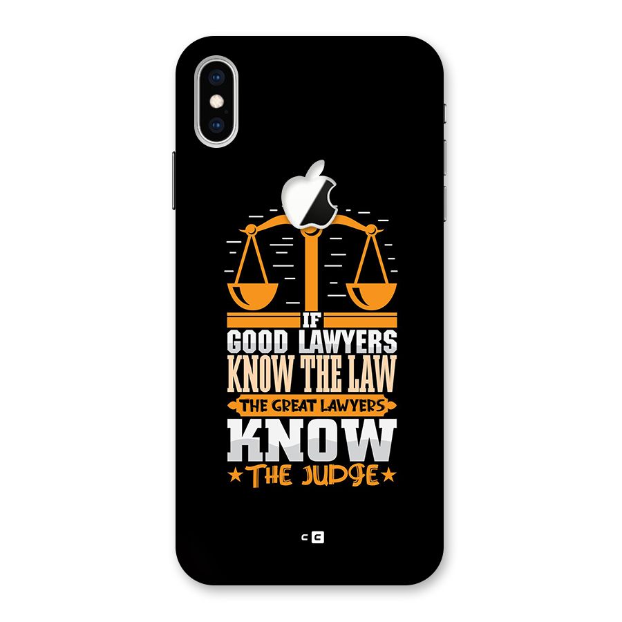 Know The Judge Back Case for iPhone XS Max Apple Cut