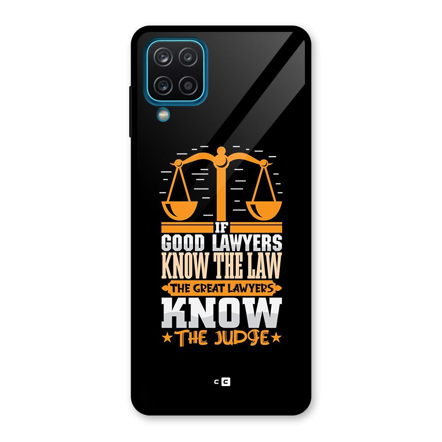 Know The Judge Glass Back Case for Galaxy A12