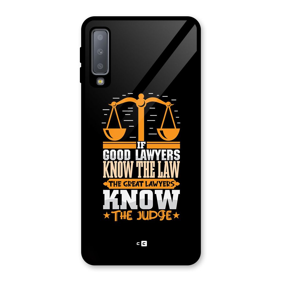 Know The Judge Glass Back Case for Galaxy A7 (2018)