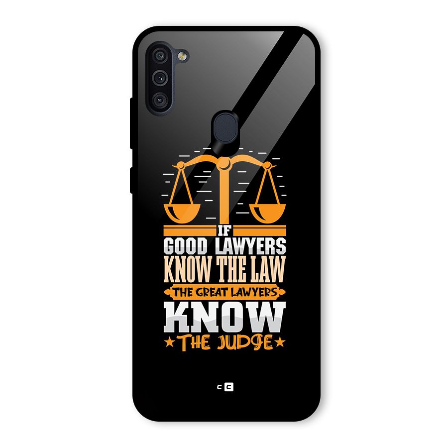 Know The Judge Glass Back Case for Galaxy M11
