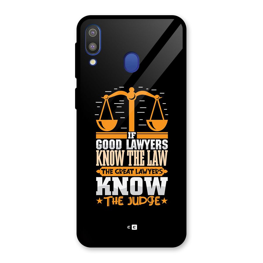 Know The Judge Glass Back Case for Galaxy M20