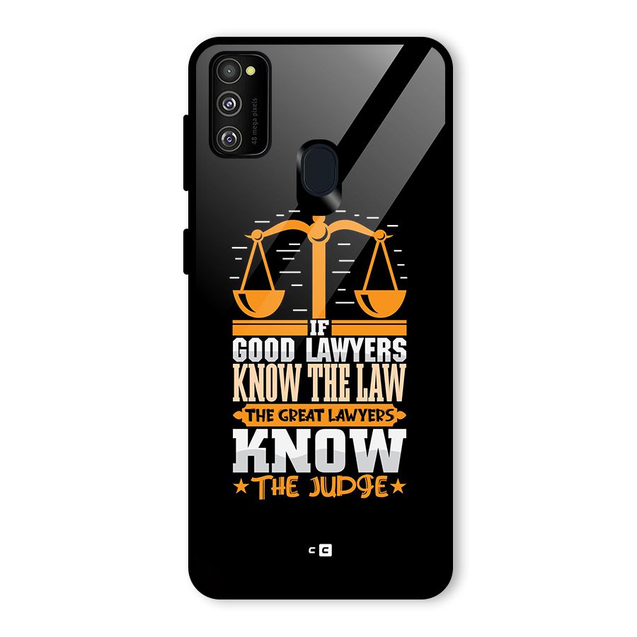 Know The Judge Glass Back Case for Galaxy M30s
