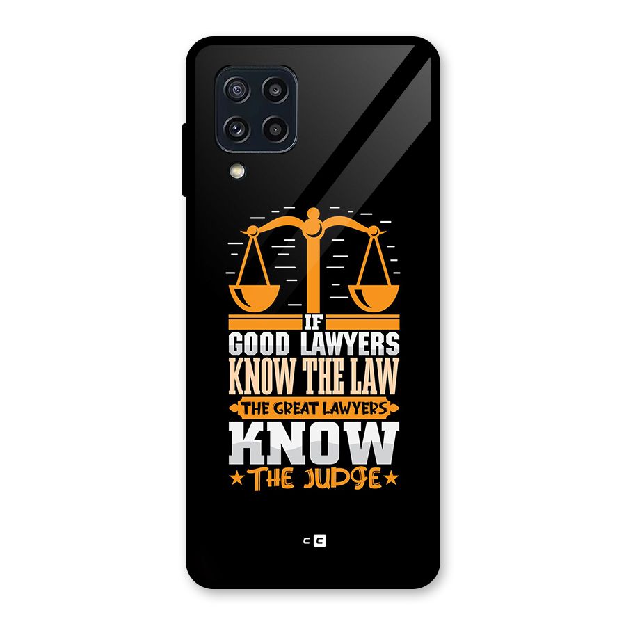 Know The Judge Glass Back Case for Galaxy M32