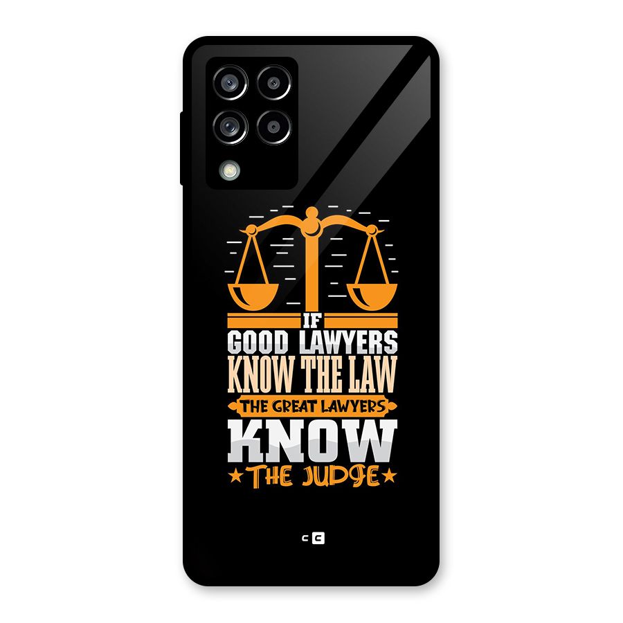 Know The Judge Glass Back Case for Galaxy M53 5G
