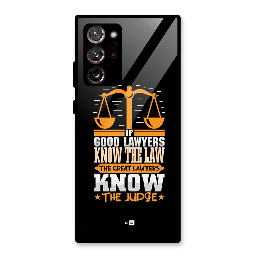 Know The Judge Glass Back Case for Galaxy Note 20 Ultra 5G