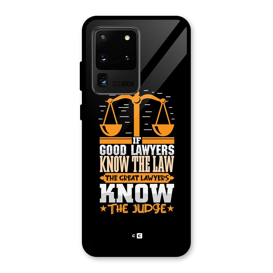 Know The Judge Glass Back Case for Galaxy S20 Ultra