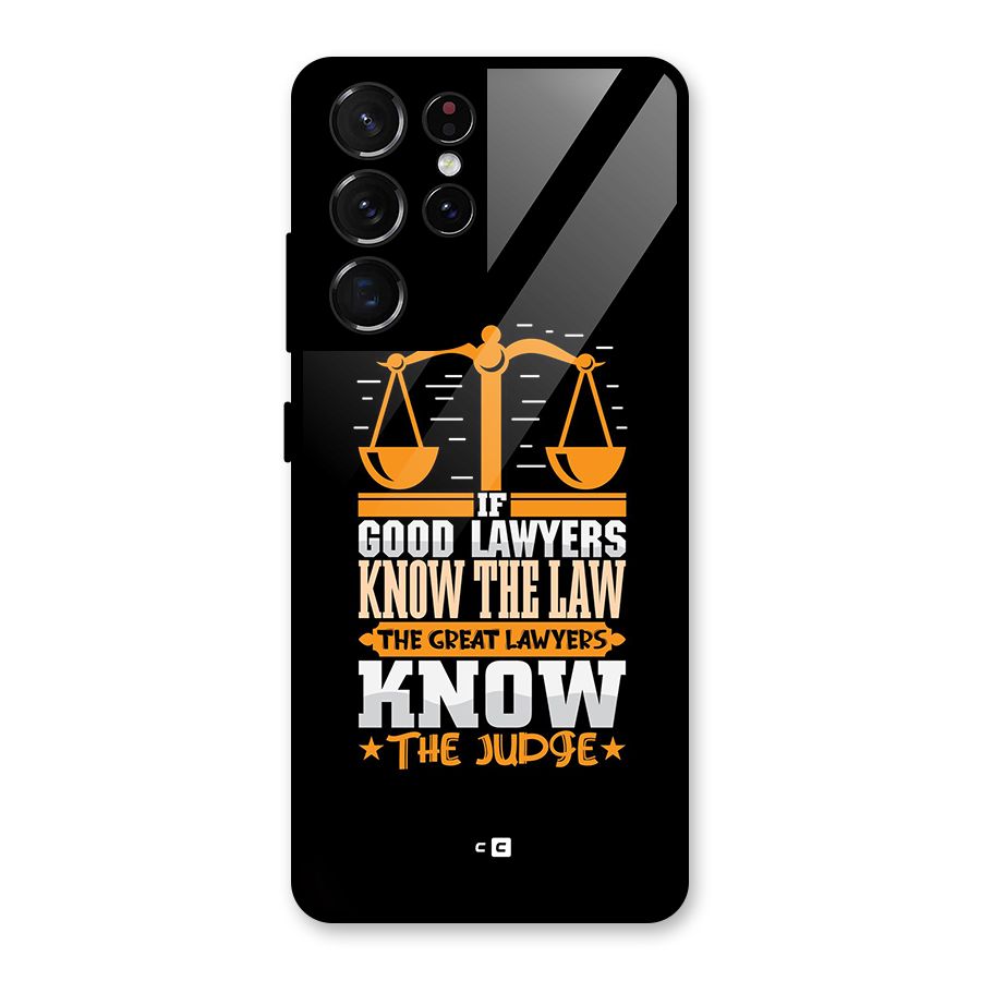 Know The Judge Glass Back Case for Galaxy S21 Ultra 5G