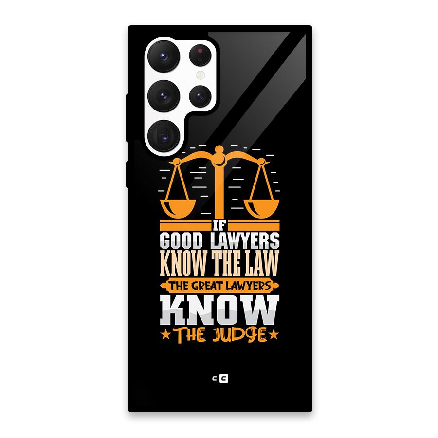 Know The Judge Glass Back Case for Galaxy S22 Ultra 5G