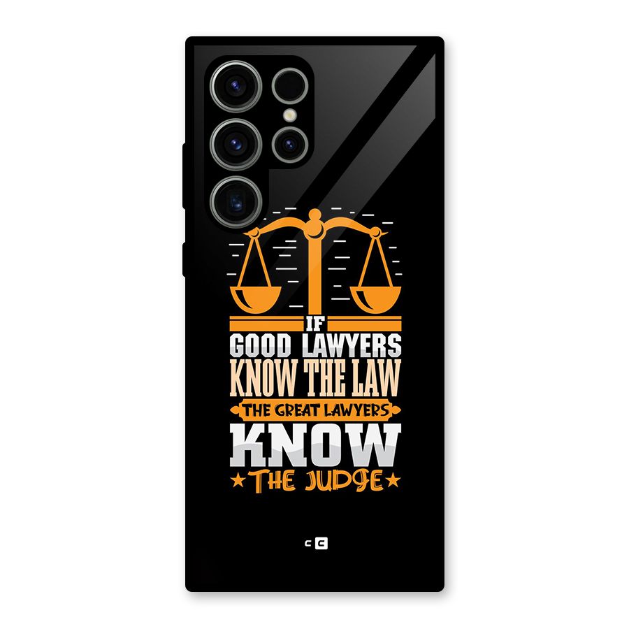 Know The Judge Glass Back Case for Galaxy S23 Ultra