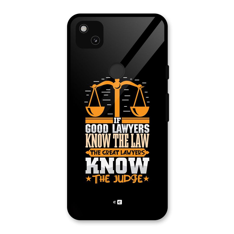 Know The Judge Glass Back Case for Google Pixel 4a