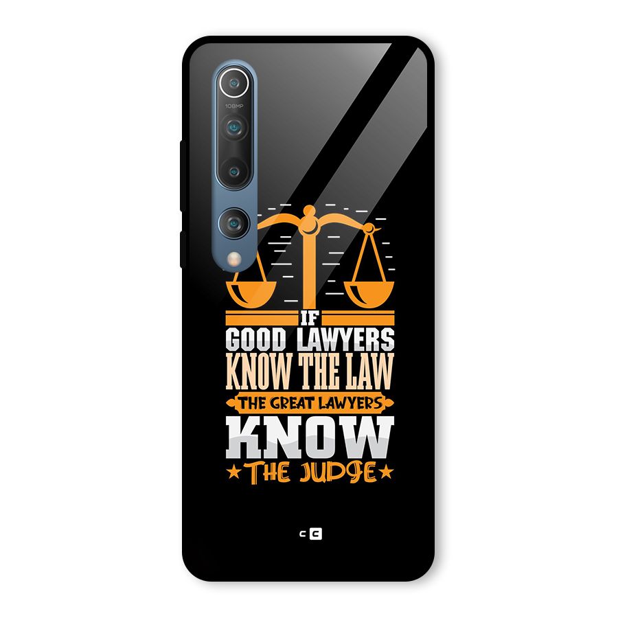 Know The Judge Glass Back Case for Mi 10