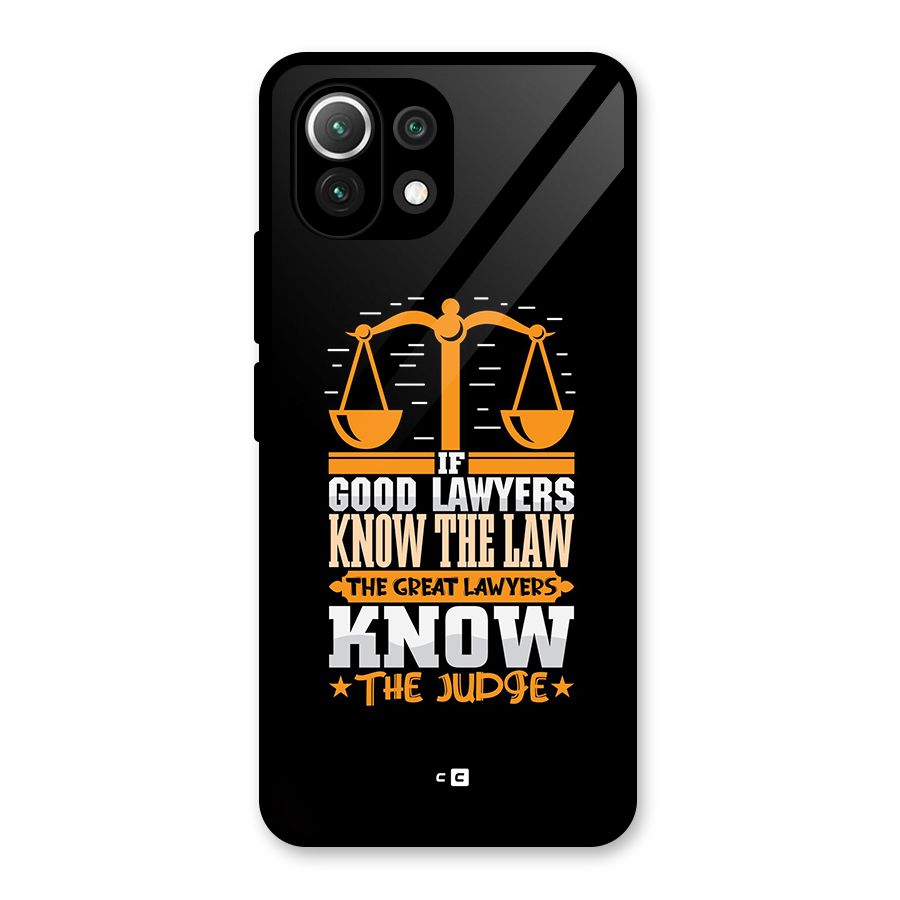 Know The Judge Glass Back Case for Mi 11 Lite NE 5G
