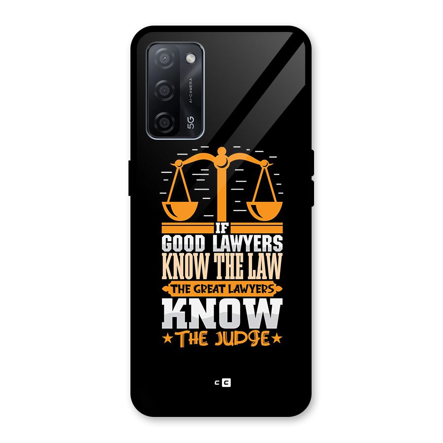 Know The Judge Glass Back Case for Oppo A53s 5G