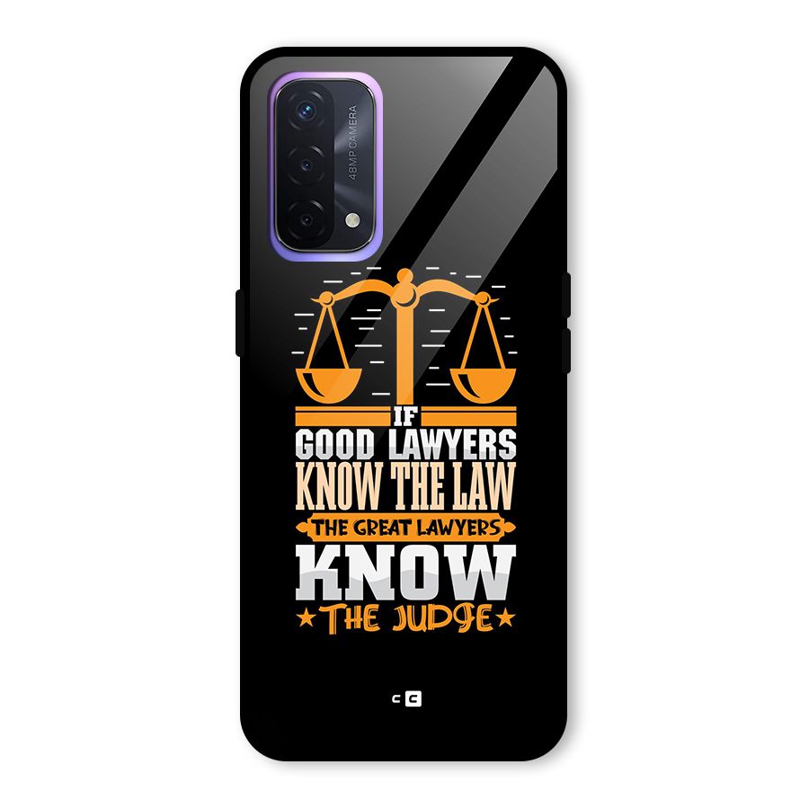 Know The Judge Glass Back Case for Oppo A74 5G