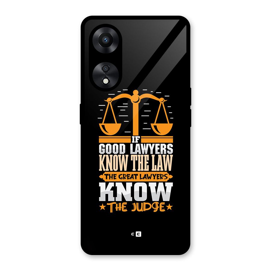 Know The Judge Glass Back Case for Oppo A78