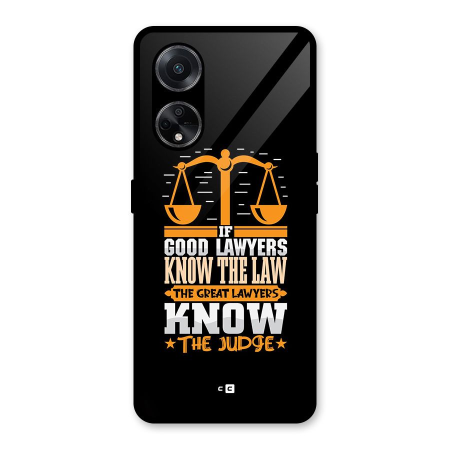 Know The Judge Glass Back Case for Oppo F23