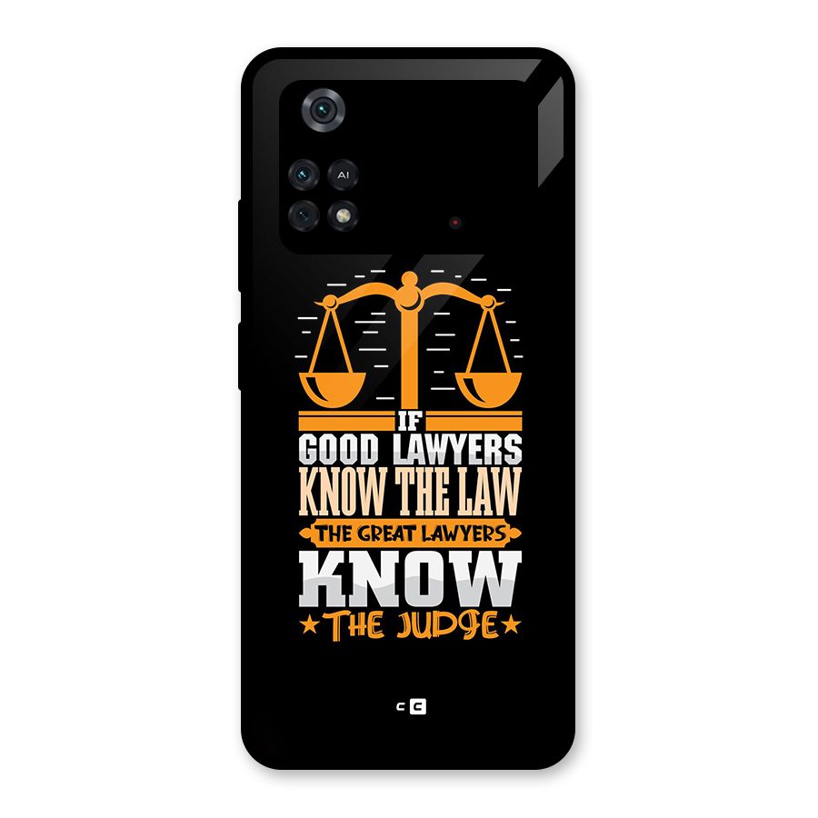 Know The Judge Glass Back Case for Poco M4 Pro 4G