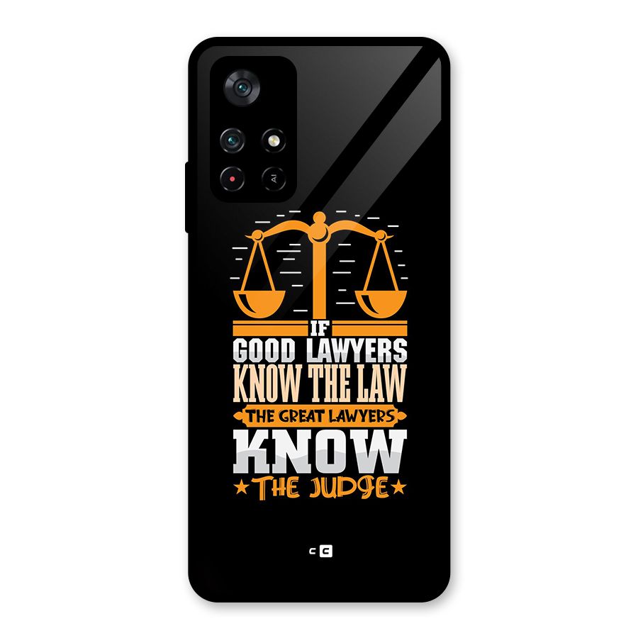 Know The Judge Glass Back Case for Poco M4 Pro 5G