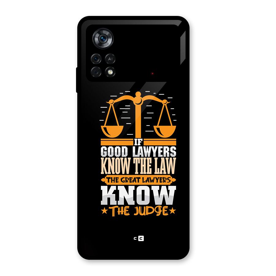 Know The Judge Glass Back Case for Poco X4 Pro 5G