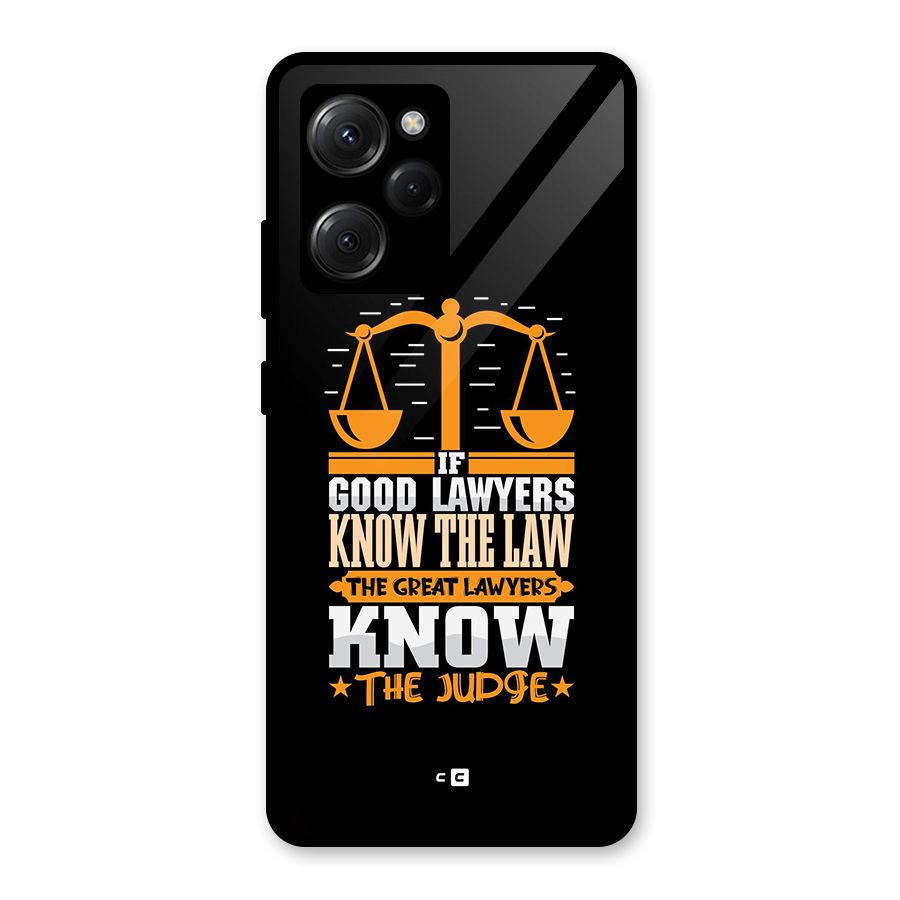Know The Judge Glass Back Case for Poco X5 Pro