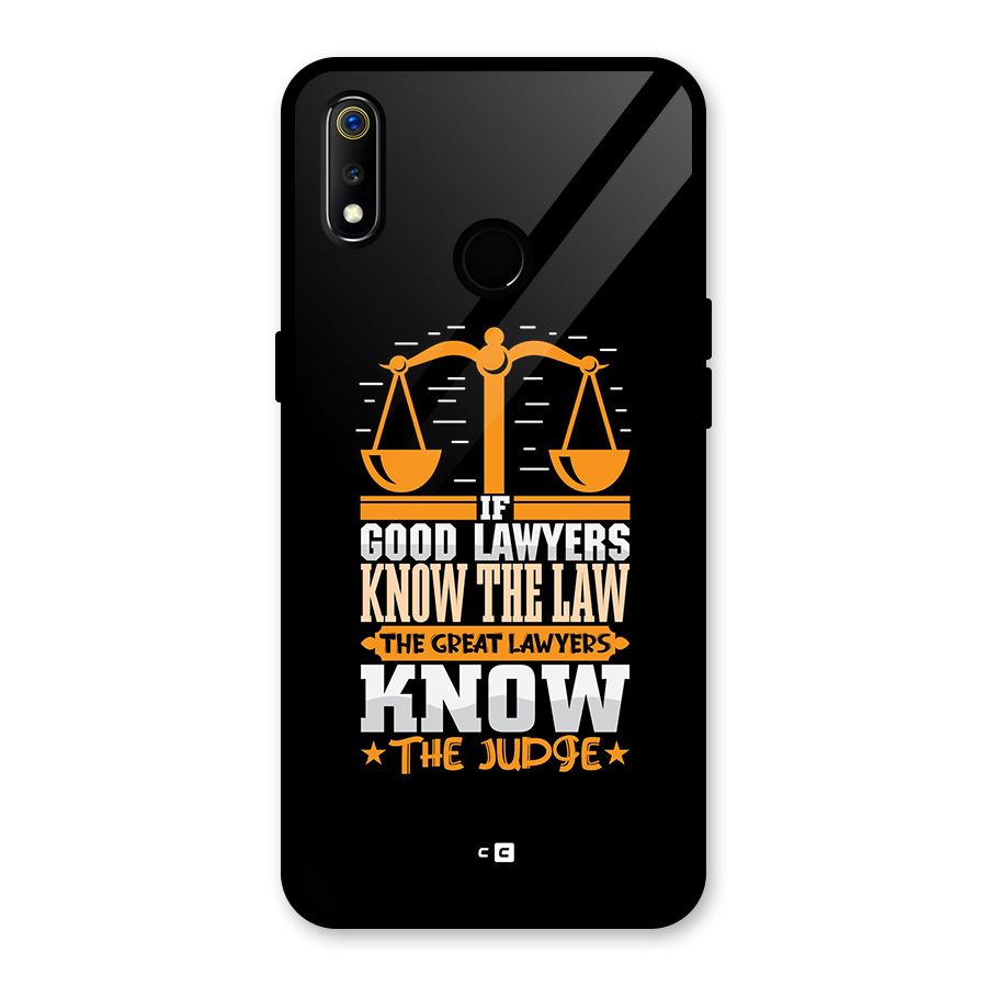 Know The Judge Glass Back Case for Realme 3i