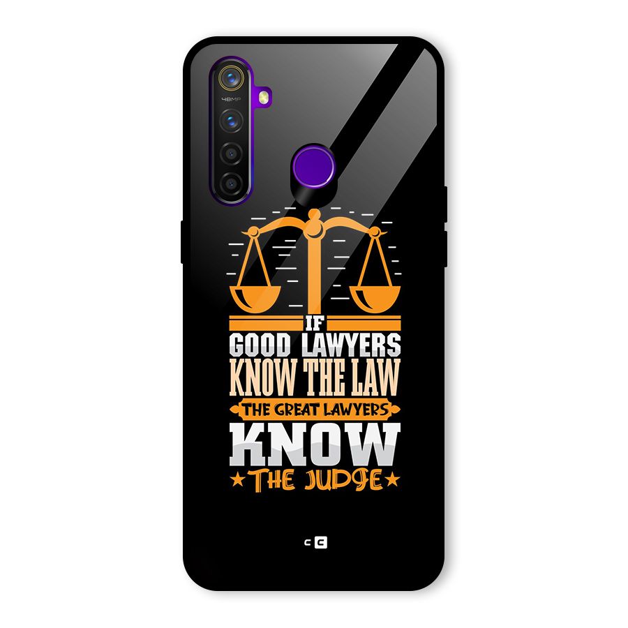 Know The Judge Glass Back Case for Realme 5 Pro