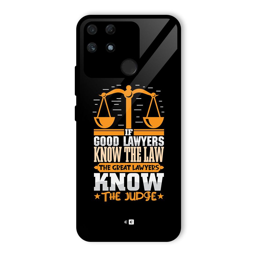 Know The Judge Glass Back Case for Realme Narzo 50A