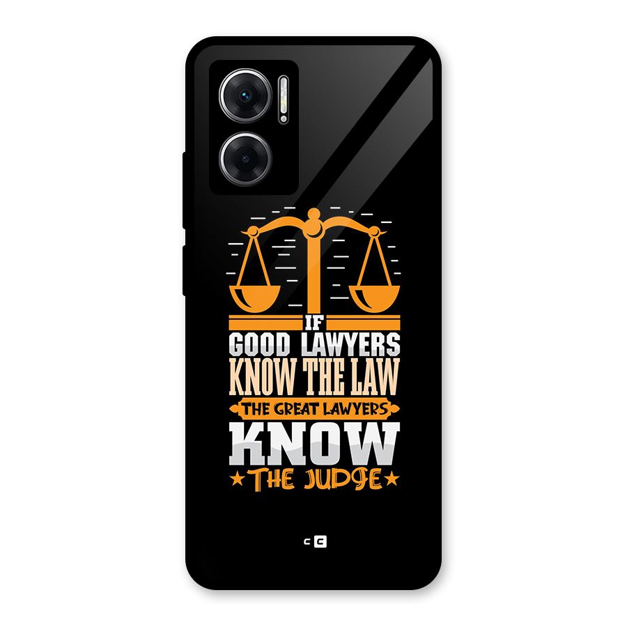 Know The Judge Glass Back Case for Redmi 11 Prime 5G