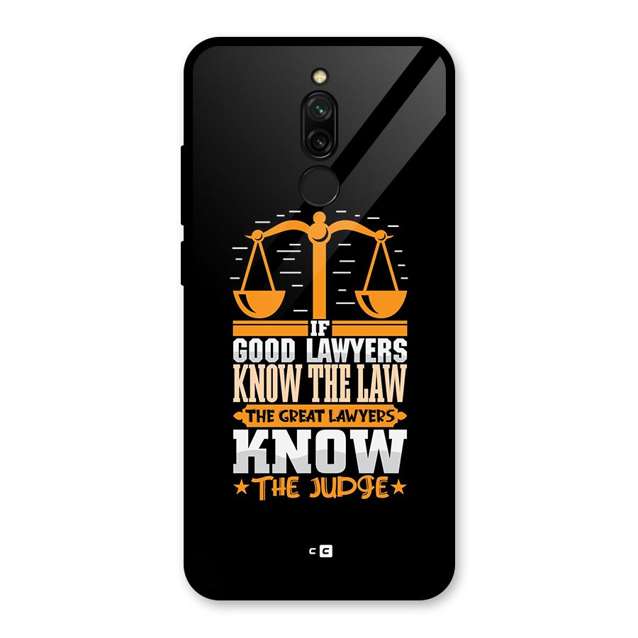 Know The Judge Glass Back Case for Redmi 8