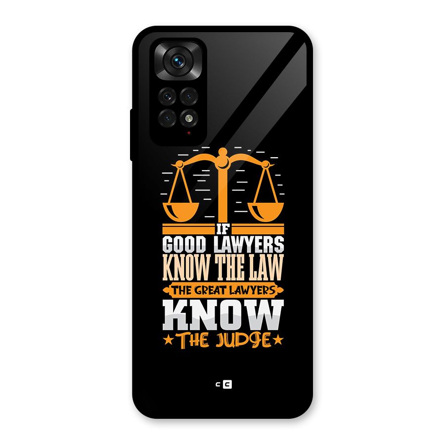 Know The Judge Glass Back Case for Redmi Note 11