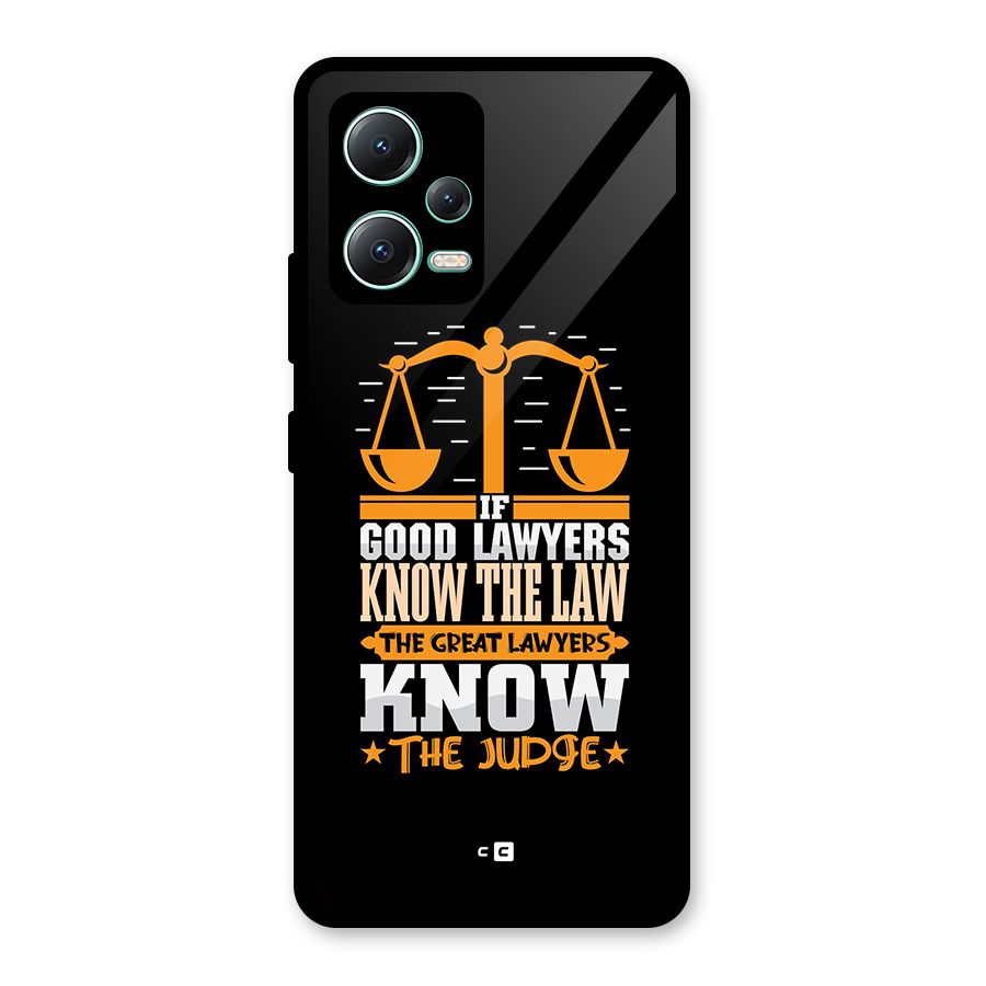 Know The Judge Glass Back Case for Redmi Note 12 5G