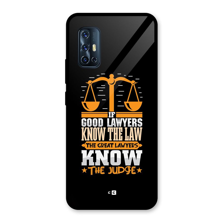 Know The Judge Glass Back Case for Vivo V17