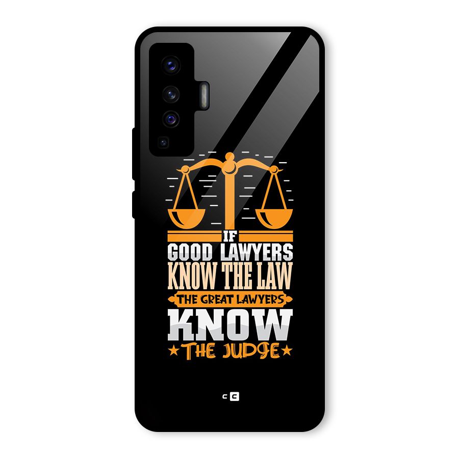 Know The Judge Glass Back Case for Vivo X50