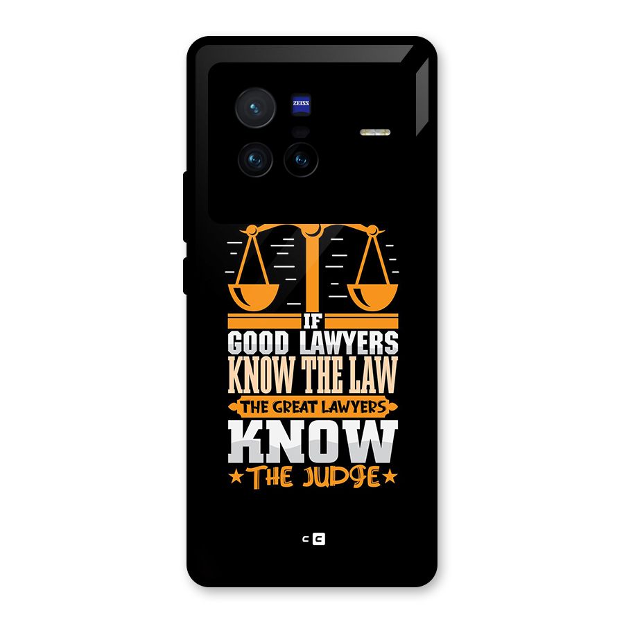 Know The Judge Glass Back Case for Vivo X80