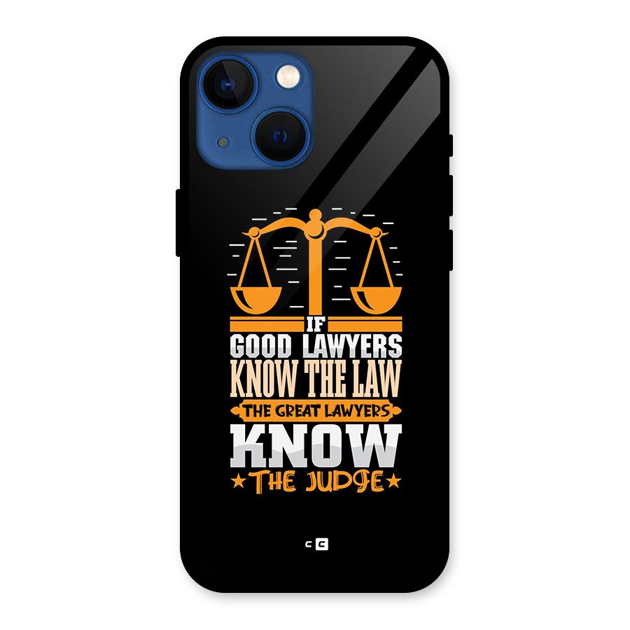 Know The Judge Glass Back Case for iPhone 13 Mini