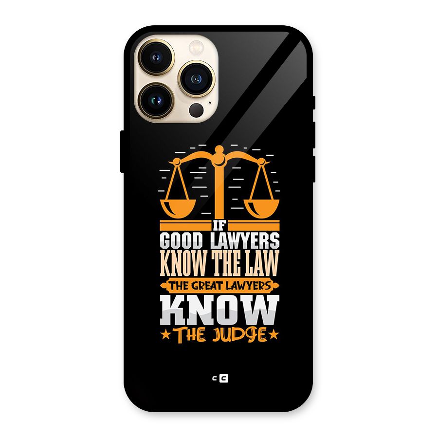 Know The Judge Glass Back Case for iPhone 13 Pro Max