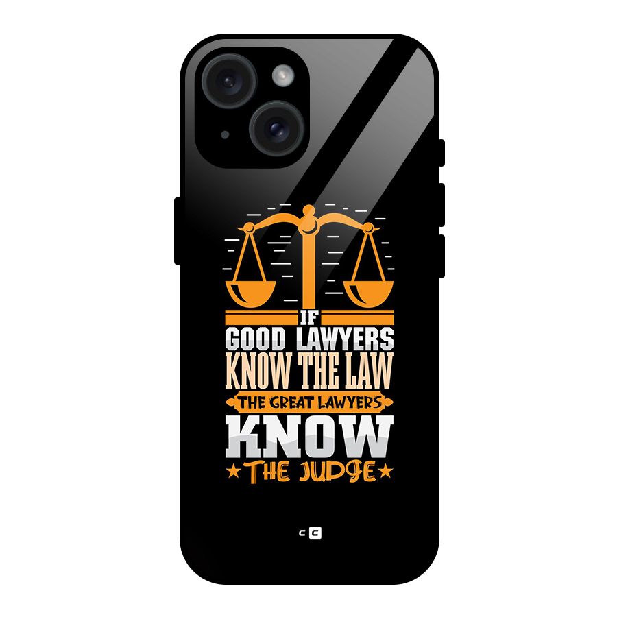 Know The Judge Glass Back Case for iPhone 15