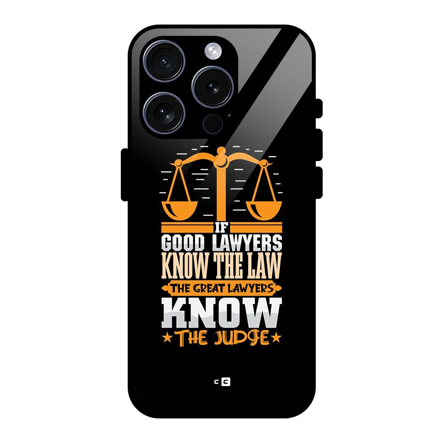 Know The Judge Glass Back Case for iPhone 15 Pro