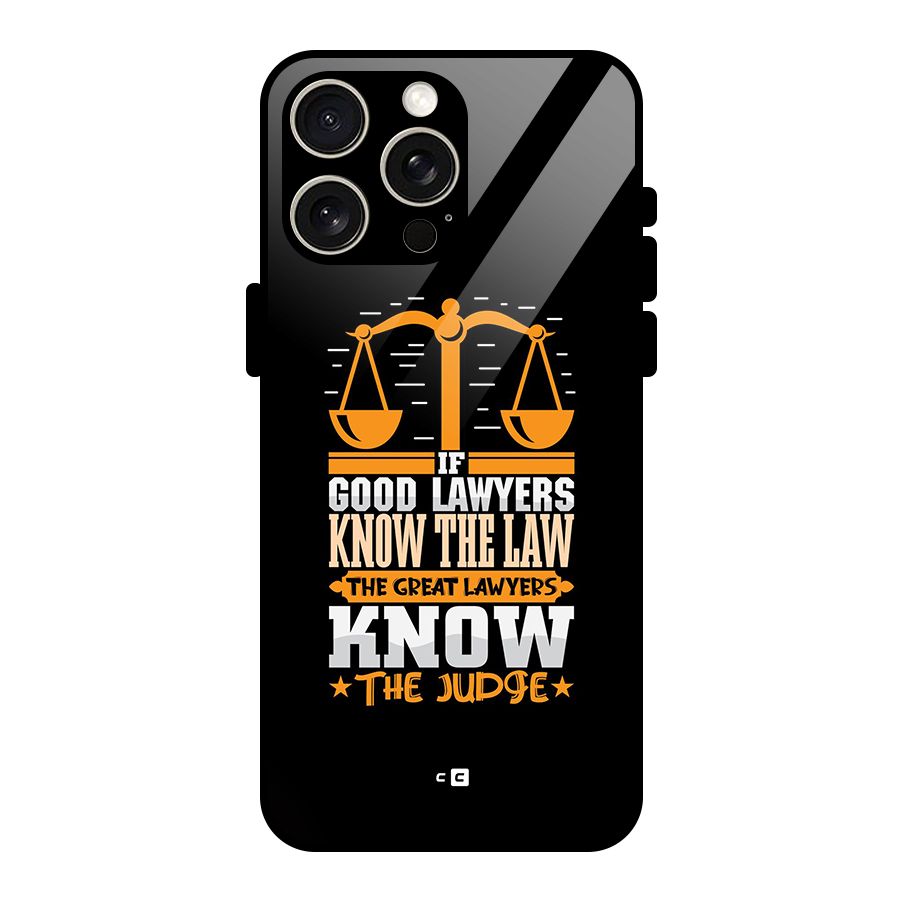 Know The Judge Glass Back Case for iPhone 15 Pro Max