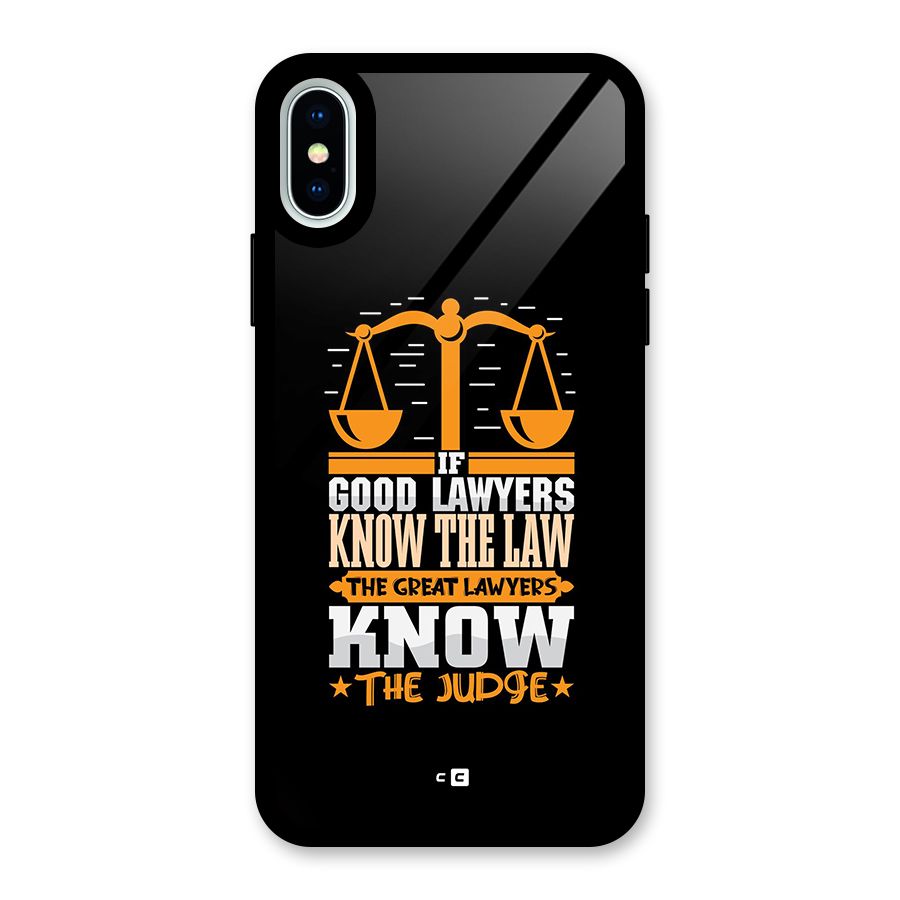 Know The Judge Glass Back Case for iPhone X
