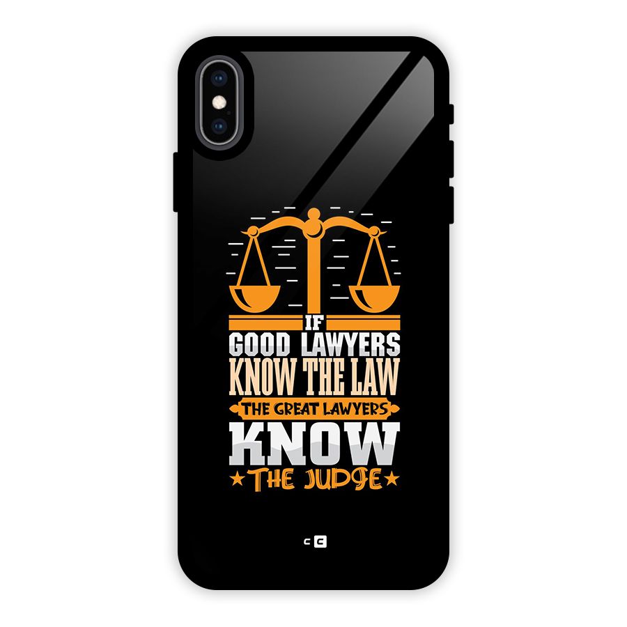 Know The Judge Glass Back Case for iPhone XS Max
